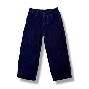 Janie and Jack Pants Boys 4 Navy Corduroy Straight Leg Adjustable Waist Cotton